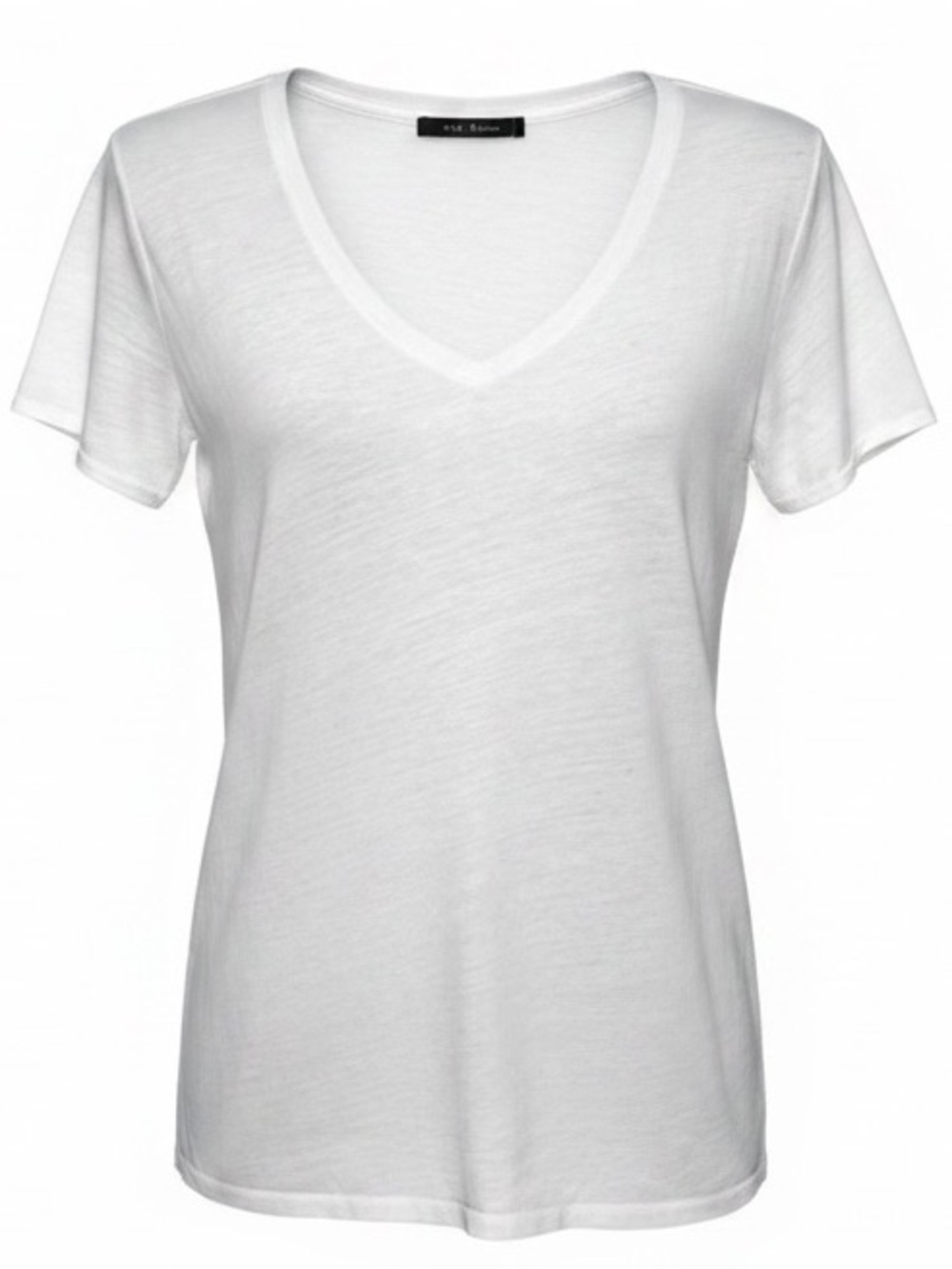 Rag & Bone White Peruvian Cotton V-Neck Tee XS Minimalist Classic Top